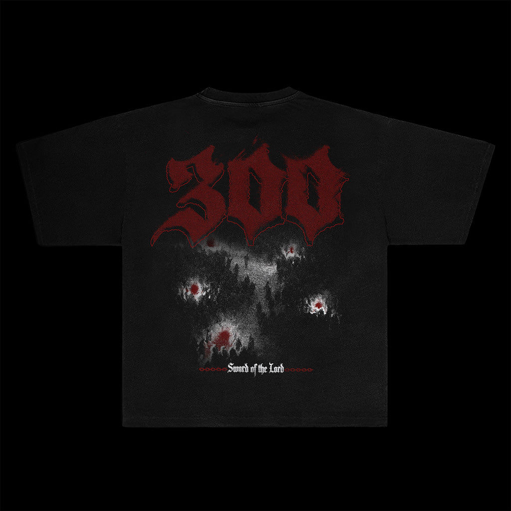 Gideon's 300 Christian tee, Judges 7 design, back view