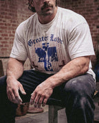 Greater Love heavyweight Christian tee — John 15:13 design, Sinews